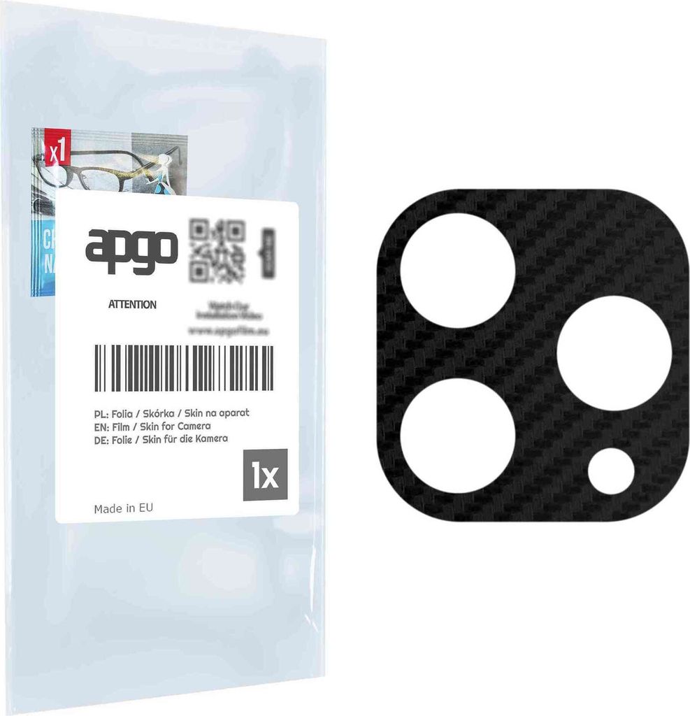 apgo Objektivschutz-Folie, Kameraschutz kompatibel mit Blackview A55, Carbon-Imitation, Rückseite Schutzfolie für Kamera-Insel, Hinten Folie, kra...