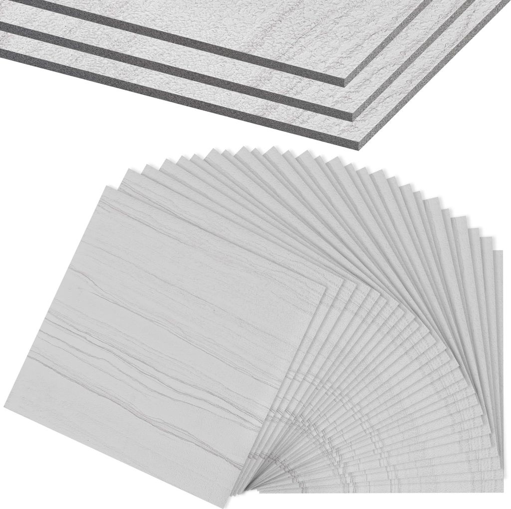 TRMLBE Vinylboden Selbstklebend 27 Stück PVC Bodenbelag 30x30cm Vinylboden Wählbar Laminatboden Wasserdicht Schneidbar Klebevinyl, Typ S99 (2,51 ...