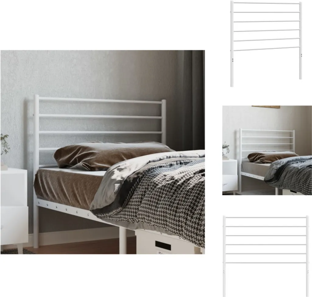 Tête de lit en métal blanc 80 cm vidaXL : robustesse et élégance