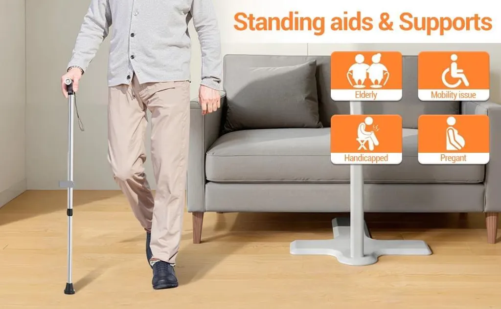 Appui de sortie de lit pour senior barre de soutien ajustable blanche - 9