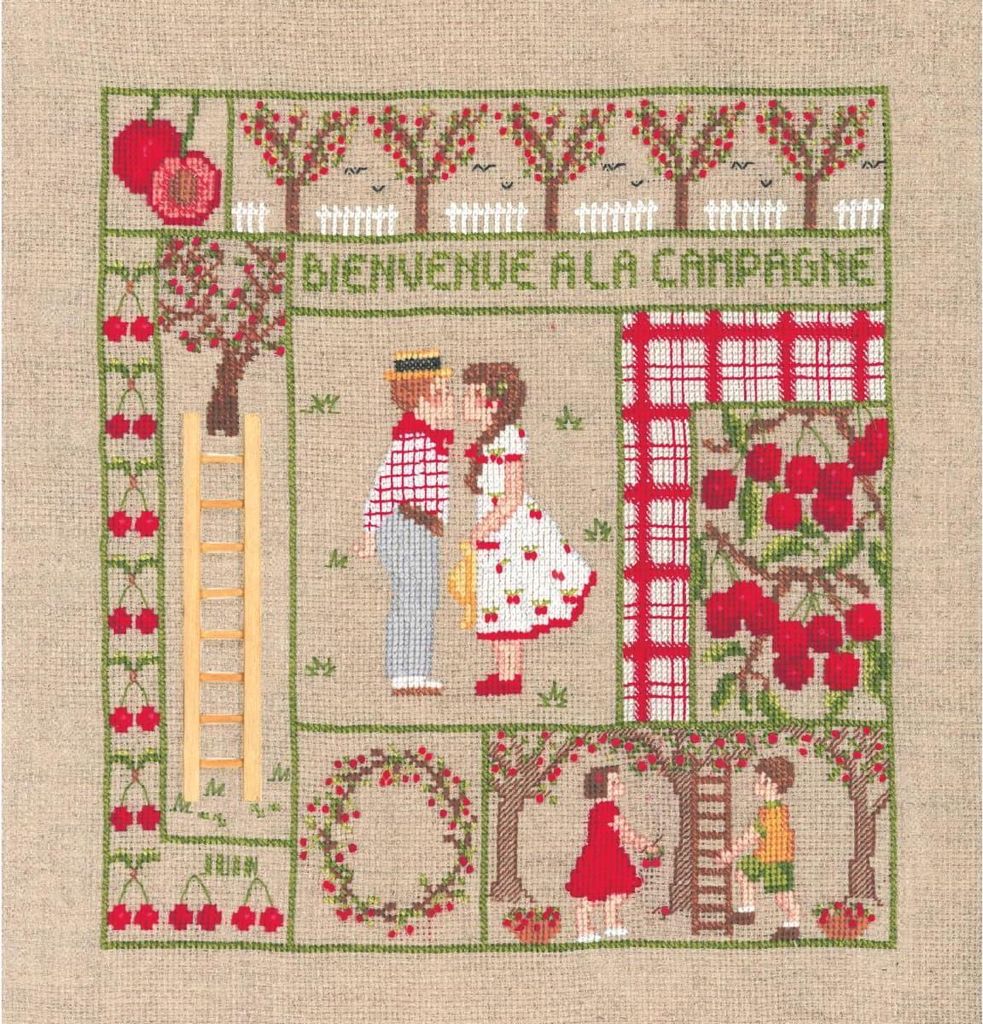 Le Bonheur des Dames Kreuzstich Set "Willkommen Juni", Zählmuster, 21x23cm