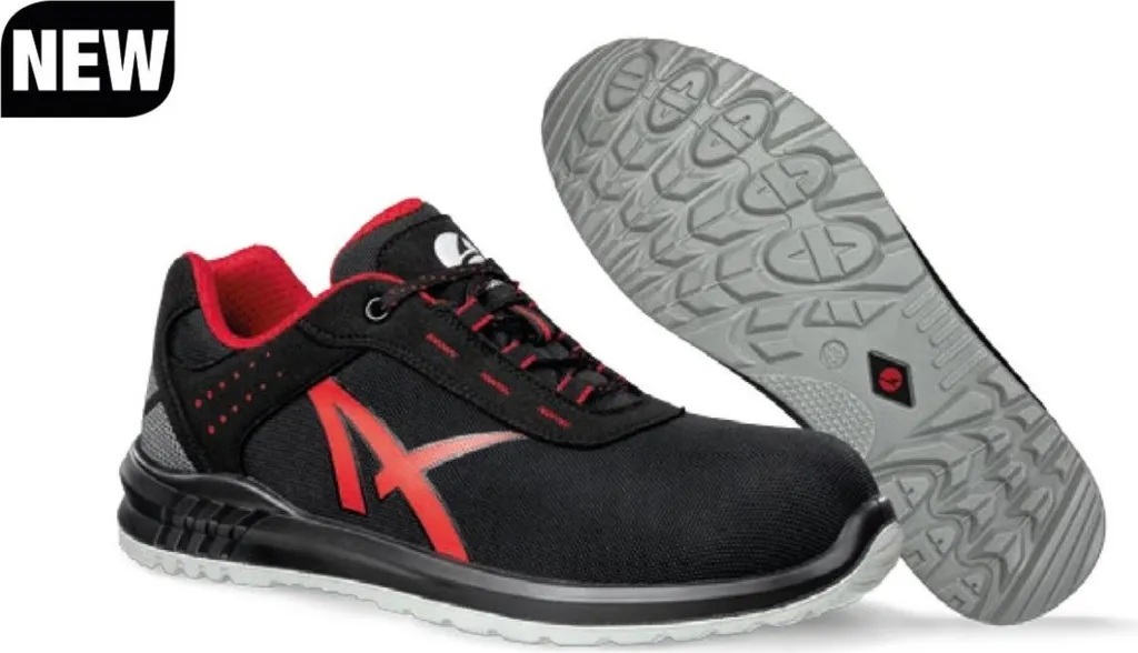 Chaussures de sécurité Anti-Fatigue Albatros GRID LOW S3 SRC Noir Rouge