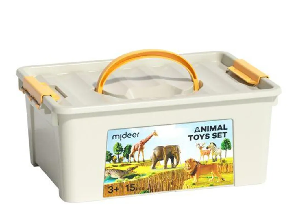 Jouet Éducatif Animaux du Zoo Mideer - Coffret 15 Figurines pour Enfant