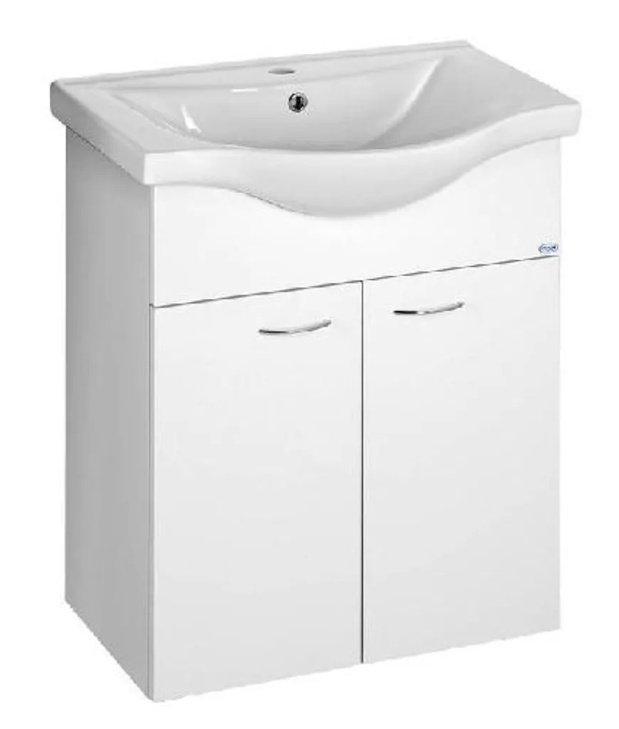 Meuble sous Lavabo Keramia Fresh Blanc 60cm avec Portes Battantes 50063A