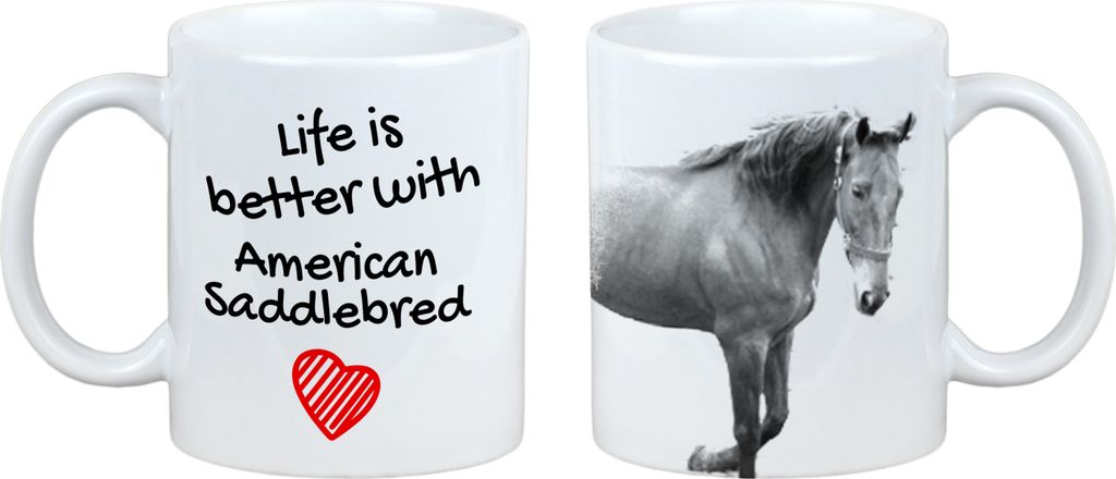 American Saddlebred - Tasse mit Pferd, Tasse mit Bild, personalisiertes Geschenk der Marke Art-Dog