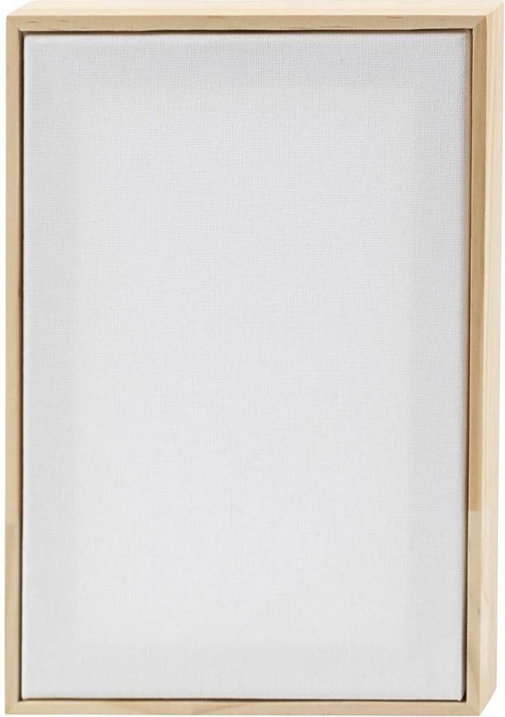 Creativ Company Leinwand mit Rahmen 15,8x23,8 cm weiß 10 Stück