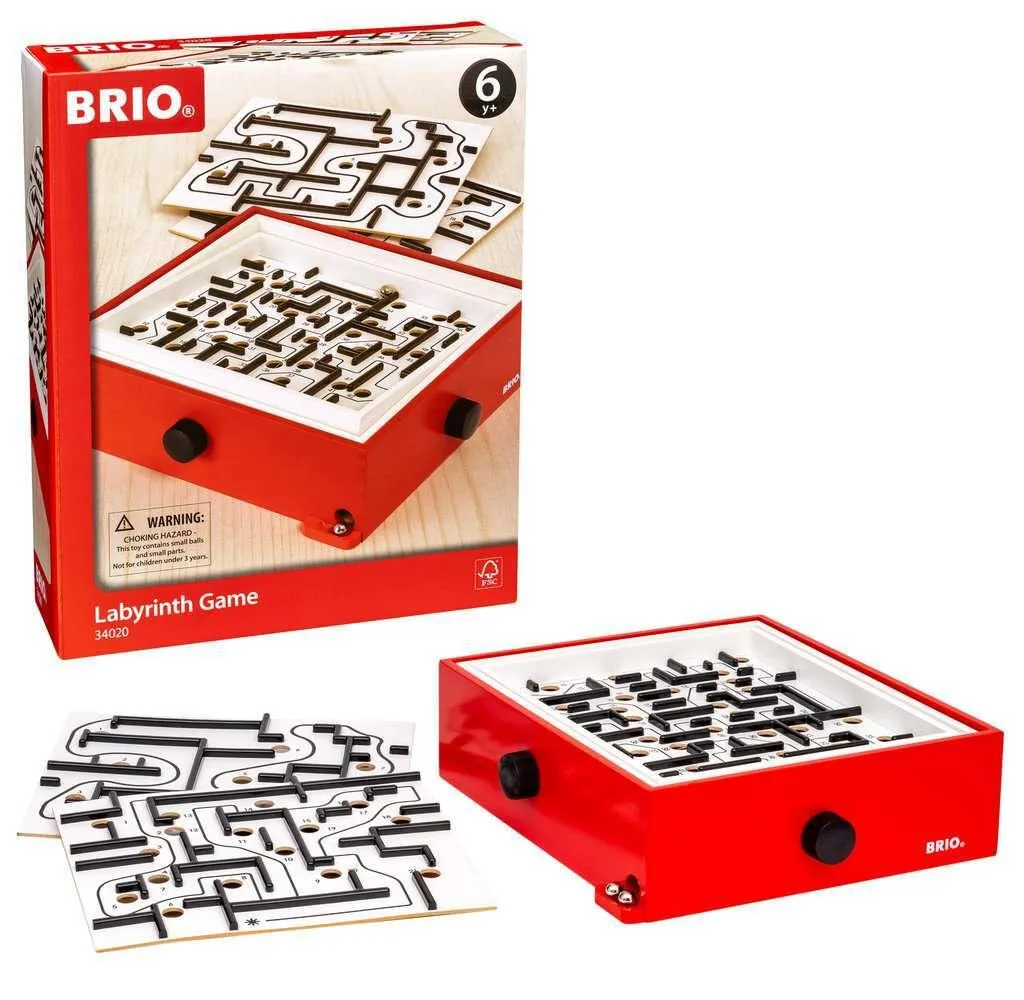 Jeu de labyrinthe BRIO inclinable avec 2 plaques de jeu modulables