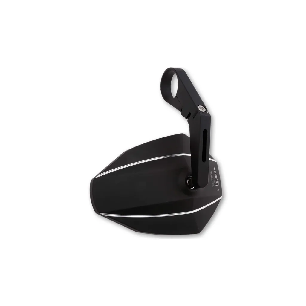 Rétroviseur compact DAYTONA D-7 court, aluminium noir pour embout moto