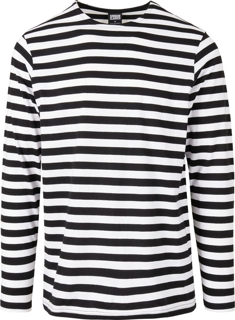 Urban Classics - Regular Stripe Longsleeve weiß - 5XL