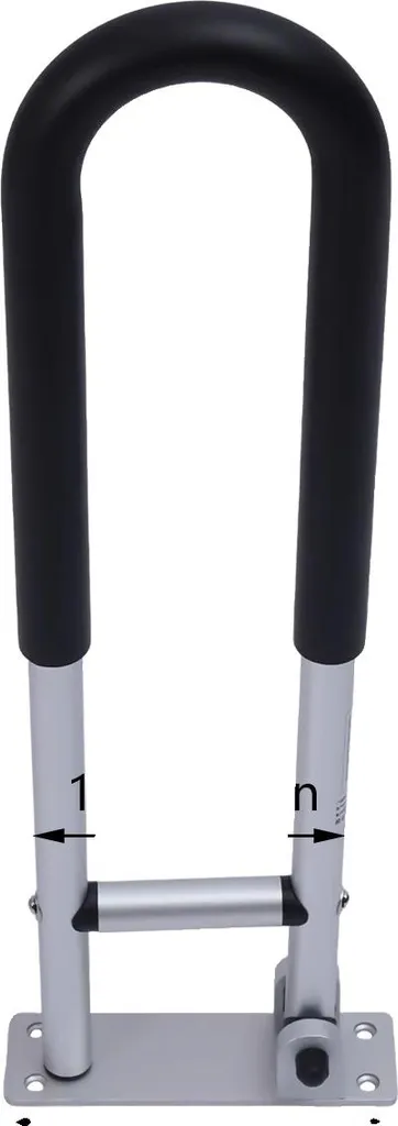 Sécurisez vos toilettes avec cette main courante en alu blanc, max 120kg