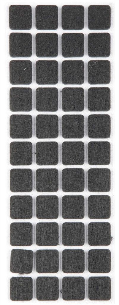 Filzgleiter Bodengleiter anthrazit selbstklebend rund und eckig auswählbar (Eckig 20 x 20 mm)