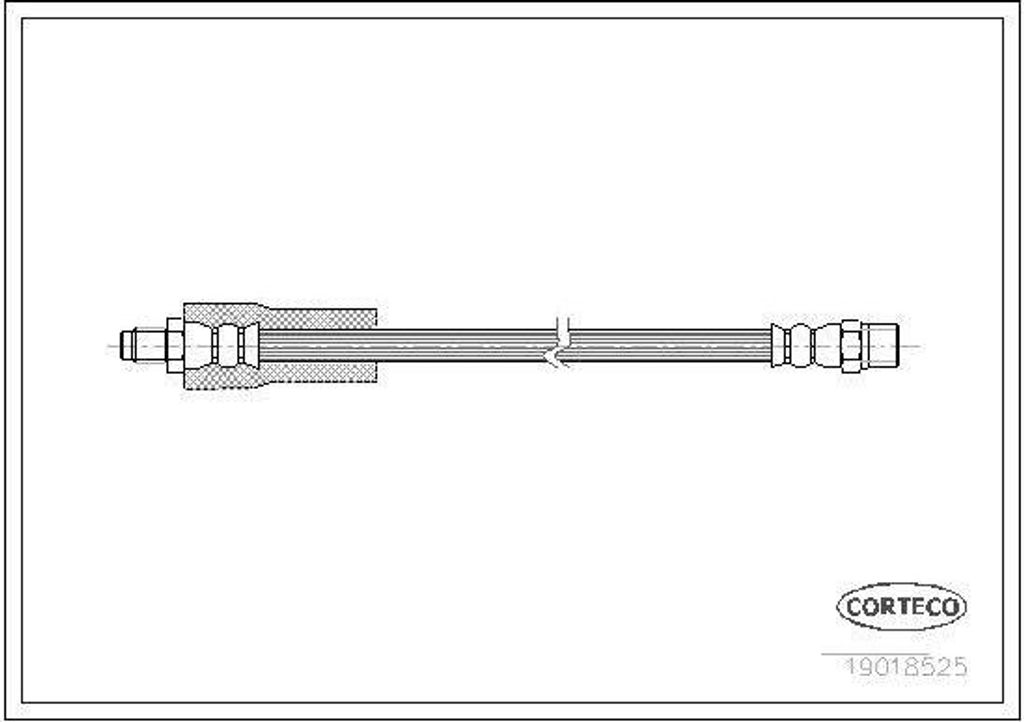 CORTECO 19018525 Bremsschlauch Hinten für VOLVO 960 II Produktbild 