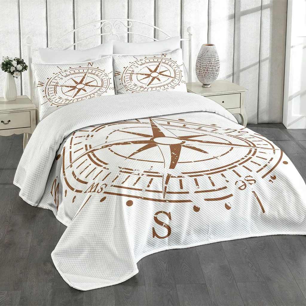 ABAKUHAUS Set Letto 220x220 Kompass Nautico - Alta Risoluzione