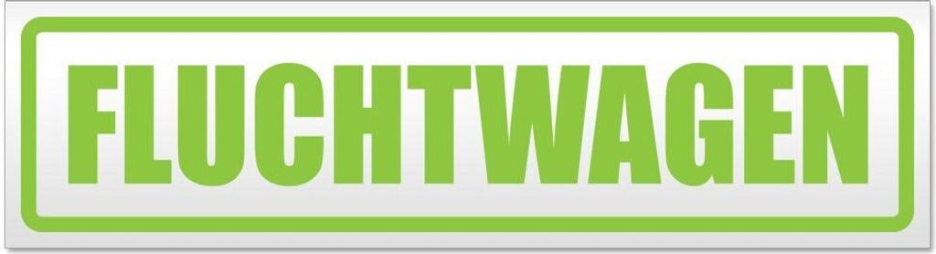 Kiwistar Fluchtwagen Magnetschild Schild magnetisch - 60cm Lindgrün - Magnetfolie für Auto PKW Kfz
