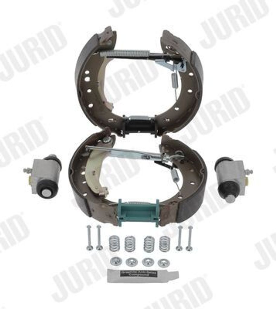 JURID Bremsbackensatz Trommelbremse Hinten passend für PEUGEOT 206 Schrägheck (2A/C) 203mm 381547J
