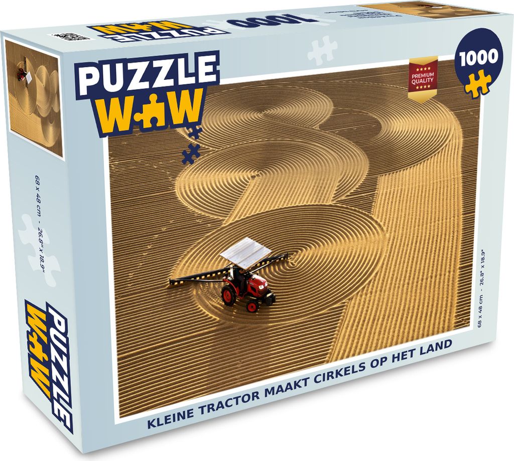MuchoWow Puzzle 1000 Teile Traktor - Kreis - Land - Erwachsene - Rätsel