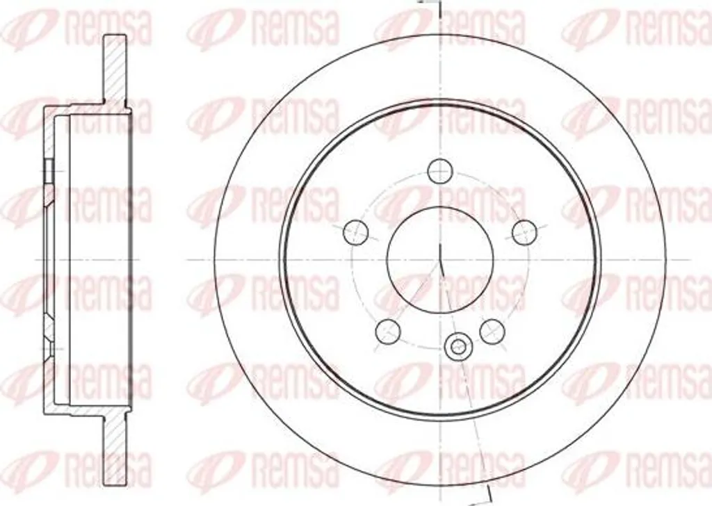 Stop vibrations freinage : Disque REMSA 6799.00 OE 1634210112 robuste