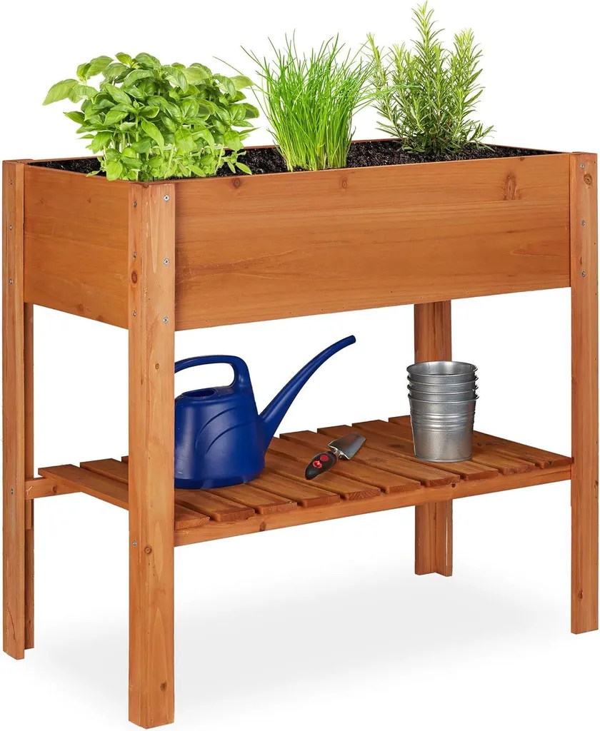 Jardinière bois surélevée : jardiner sans mal de dos 80 x 88 cm