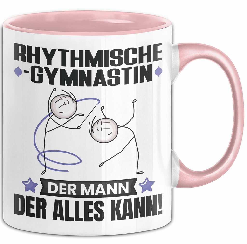 RhythmischeGymnastin Tasse Geschenk für RhythmischeGymnastin Der Mann Der Alles Kann Geschenkidee zum Geburtstag (Rosa)
