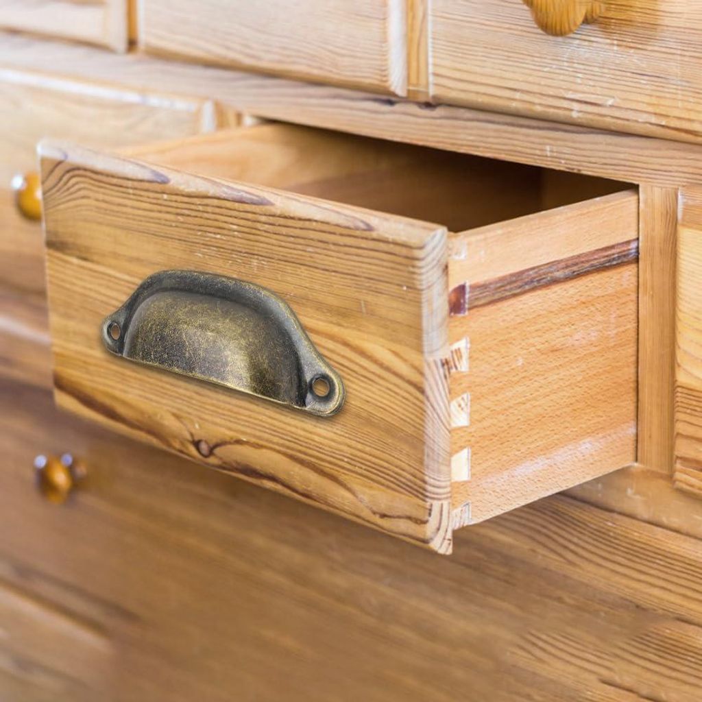 Vintage Antike Schwarze Küchenschrank Tür Schublade Zug Griff Muschel Form Knopf Set für Möbel Kleiderschrank Schrank - Bronze - Hochwertig.