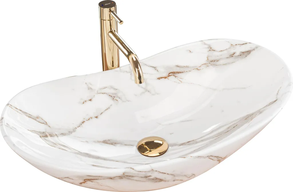 Lavabo Da Appoggio REA ROYAL LAVA WhiteOval