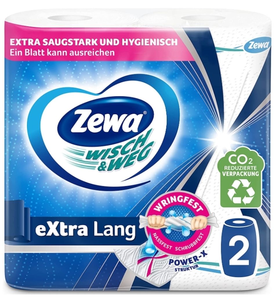 Zewa Toaletní Papír, Bílý - 2 Role - Výkonný Toaletní Papír Obrázek produktu 