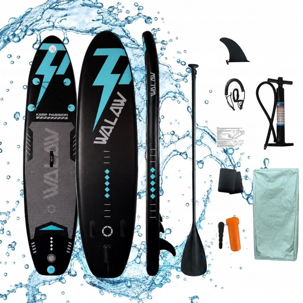 SUP Board Passion Force aufblasbar 320 x 80 x 15 cm Set mit Paddel Pumpe und Rucksack Walaw