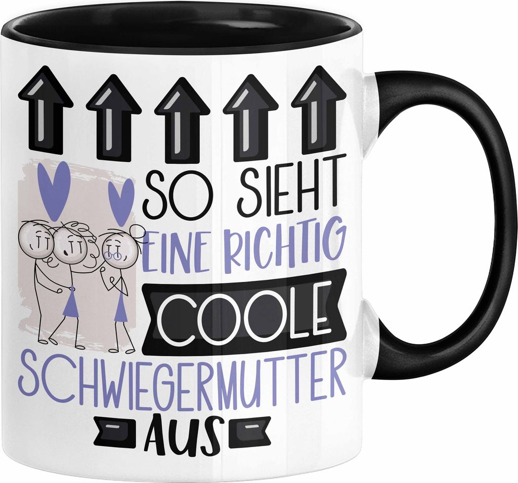 Schwiegermutter Geschenk Tasse Geschenkidee für Schwiegermutter Geburtstag Weihnachten Spruch So Sieht Eine Richtig Coole Schwiegermutter Aus Kaff...