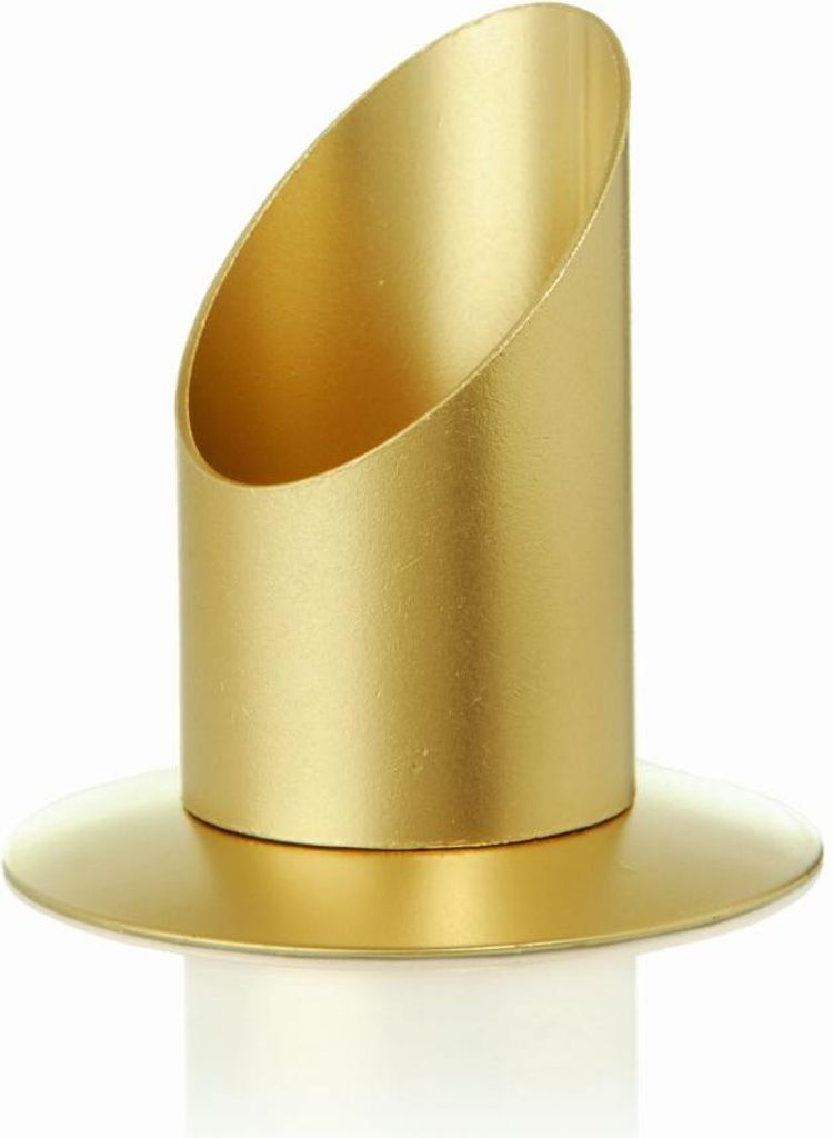INNA-GLAS Metall Kerzenleuchter Riannon für Kerzen bis ca. Ø5cm, Gold, 11cm, Ø10,3cm - Metallleuchter