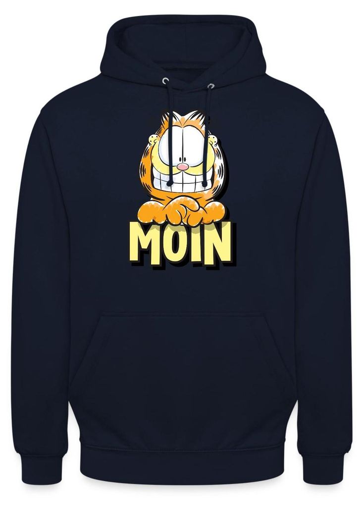Spreadshirt Garfield Moin Nordsee Ostsee Geschenk Uni Hoodie, 4XL, Navy