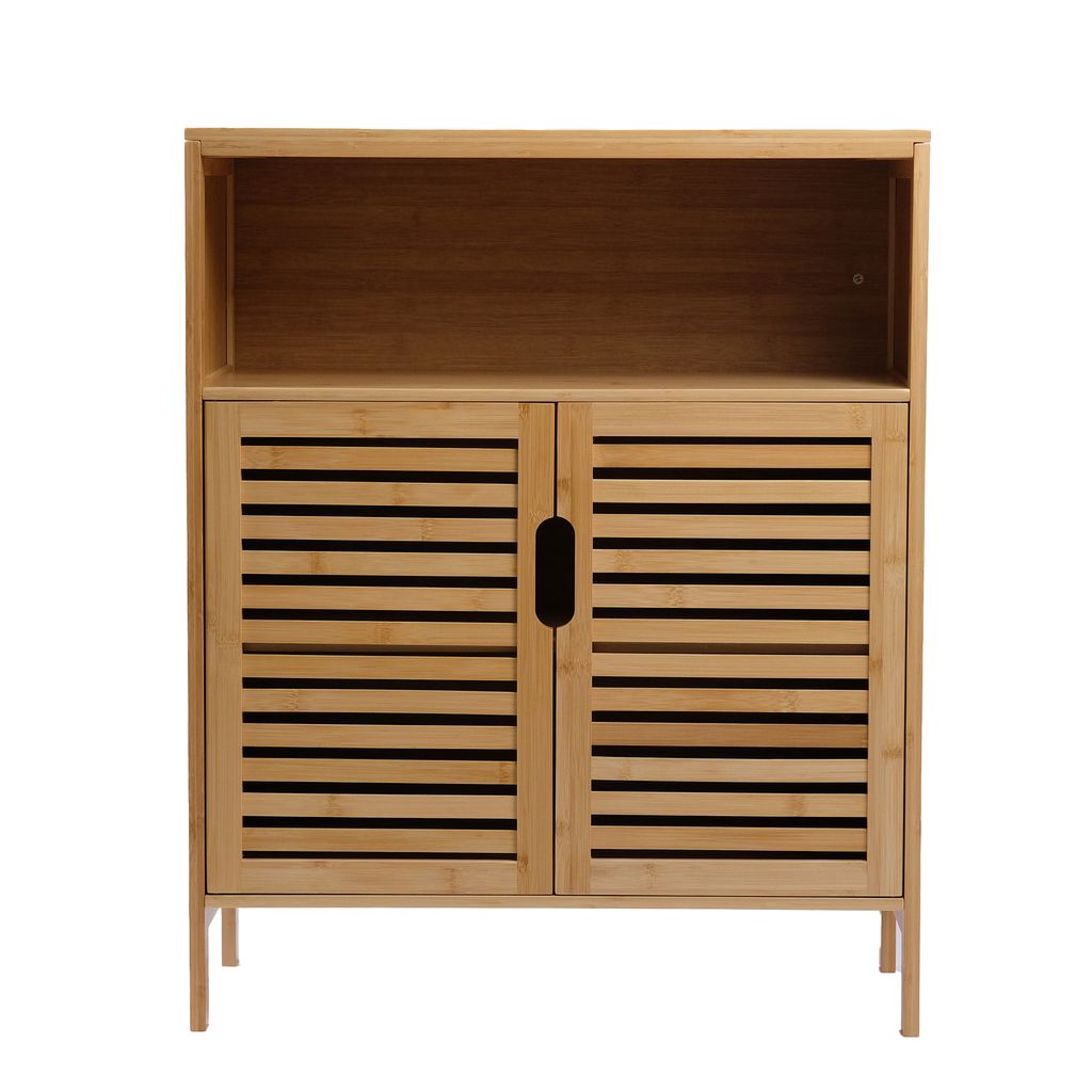 Szafka łazienkowa bambusowa 81x65x31cm Zdjęcie produktu 