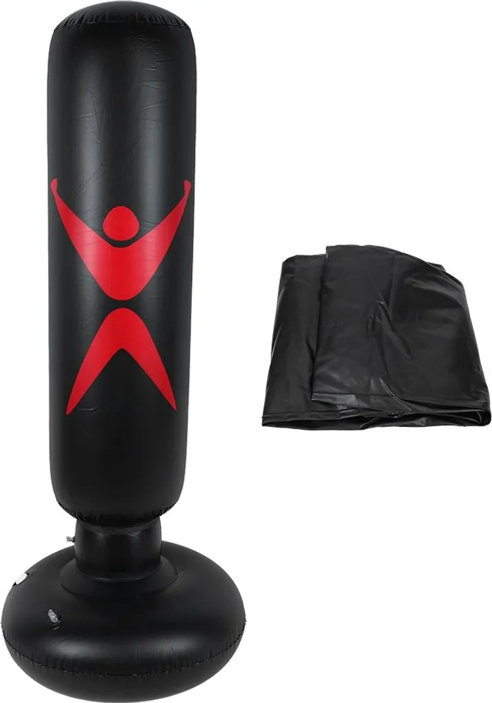 Punching ball autoportant gonflable, accessoire de boxe tout public
