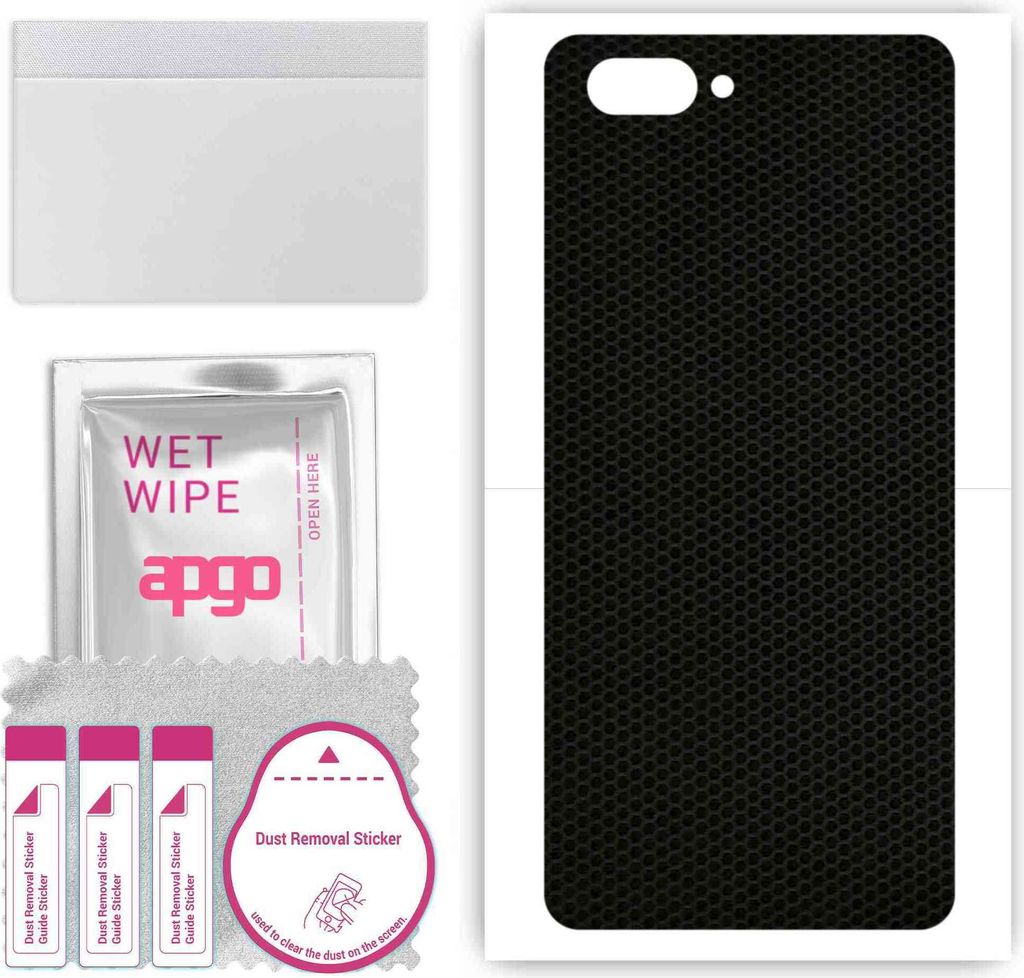 apgo Rückseite Schutzfolie, Skin, kompatibel mit Oppo A12e, Hinten Displayschutzfolie aus Vinylfolie, kratzfest, einfache Montage - Matrix