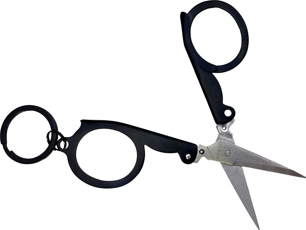 munkees, ciseaux pliables avec porte-clés, noir (Noir) Image du produit 