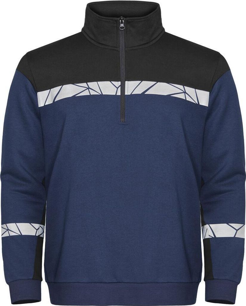 Projob - "Progression" Sweatshirt mit halbem Reißverschluss für Herren UB1294 (XXL) (Schwarz/Rot)