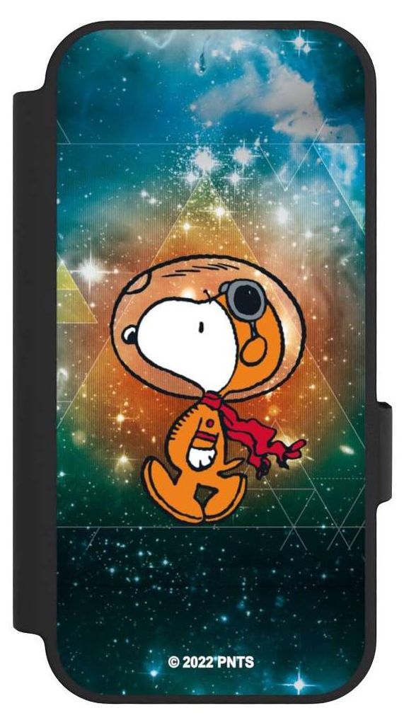 NIVOCASE Klapphülle für Google Pixel 10 Handyhülle aus Kunst Leder NIVOflip schwarz Astronaut Offizielles Lizenzprodukt Snoopy