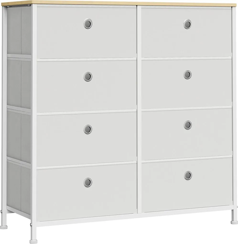 Armoire de rangement structure métallique chêne blanc crème 120x40cm