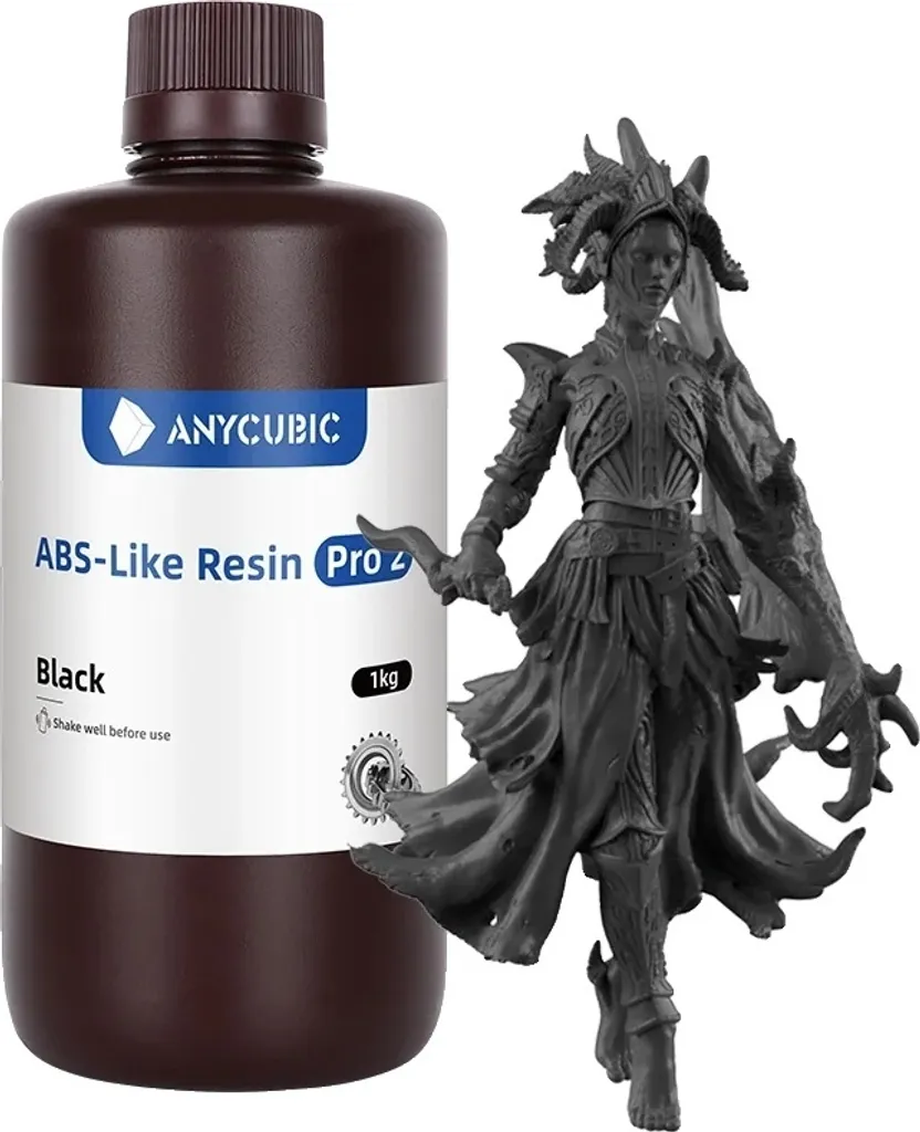 Résine 3D Type ABS Pro 2 Noire - Consommable Imprimante UV 405nm 5kg