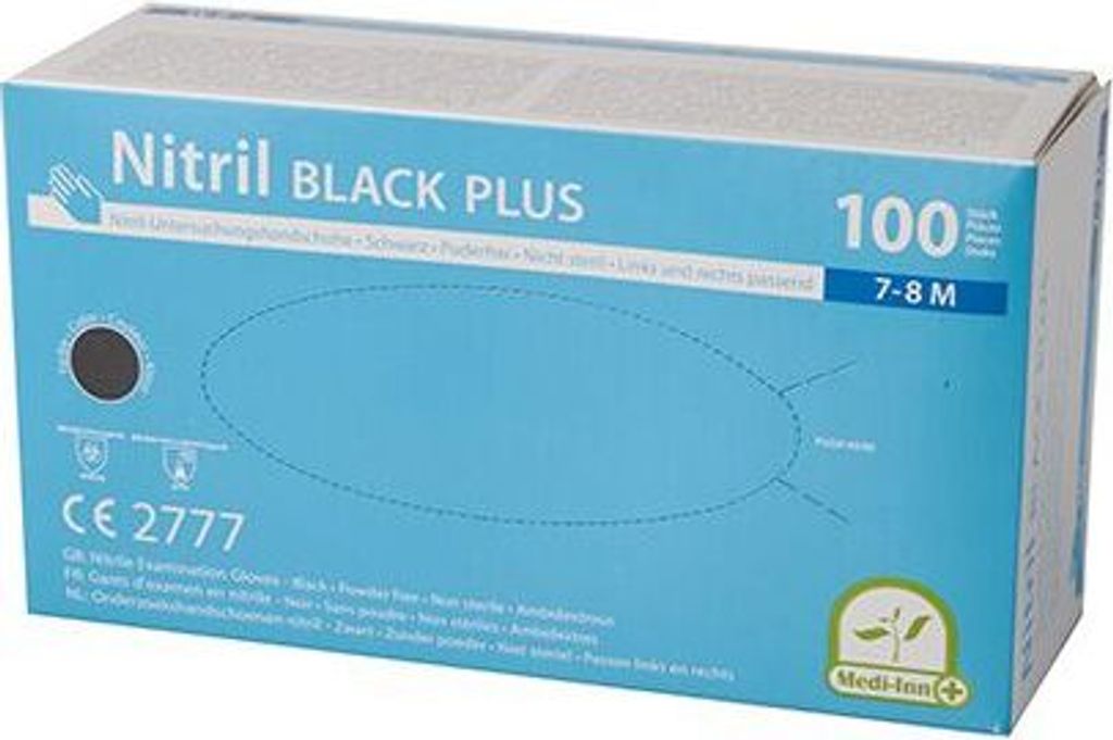 "Medi-Inn Classic" Handschuhe, Nitril puderfrei "Black Produktbild 