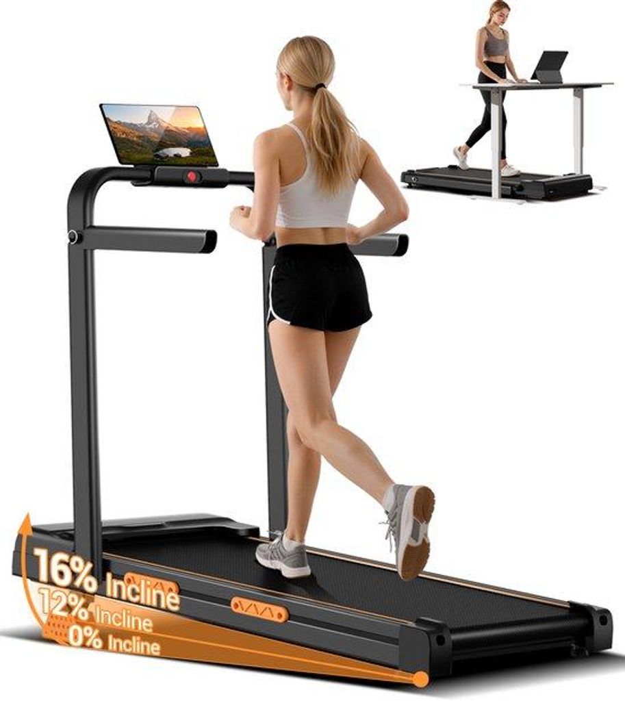 Tapis roulant compatto con inclinazione del 16%, velocità Immagine del prodotto 