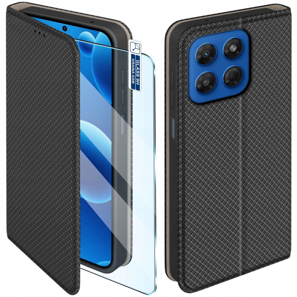 Etui z klapką do Motorola G37 Zamykane Czarne Futerał + Immagine del prodotto 