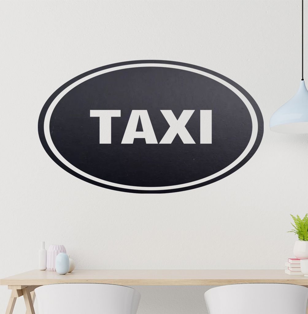 Taxi Wandtattoo in 6 Größen - Wandaufkleber Wall Sticker - Dekoration, Küche, Wohnzimmer, Schlafzimmer, Badezimmer