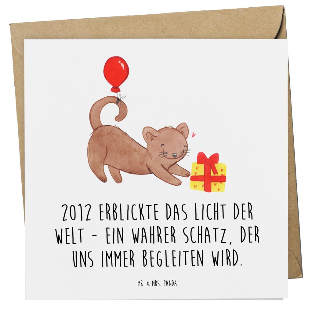 Mr. & Mrs. Panda Klappkarte 2012 Geburtstag - Weiß - Geschenk, erblickte das Licht der Welt, faltkarte, wahrer Schatz, Erinnerung, Alter, doppelka...