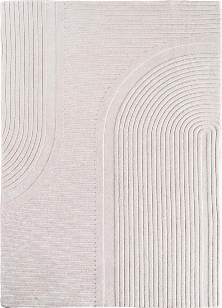 Tapis Anti-Glisse Poils Ras 80x150 cm Crème pour Couloir Sûr et Beau