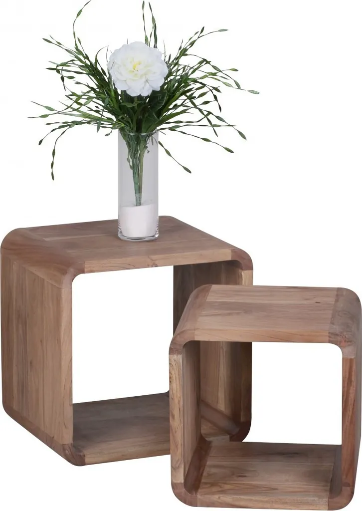 Must-Have Salotto: Set 2 Cubi Wohnling Acacia WL1.540 Design