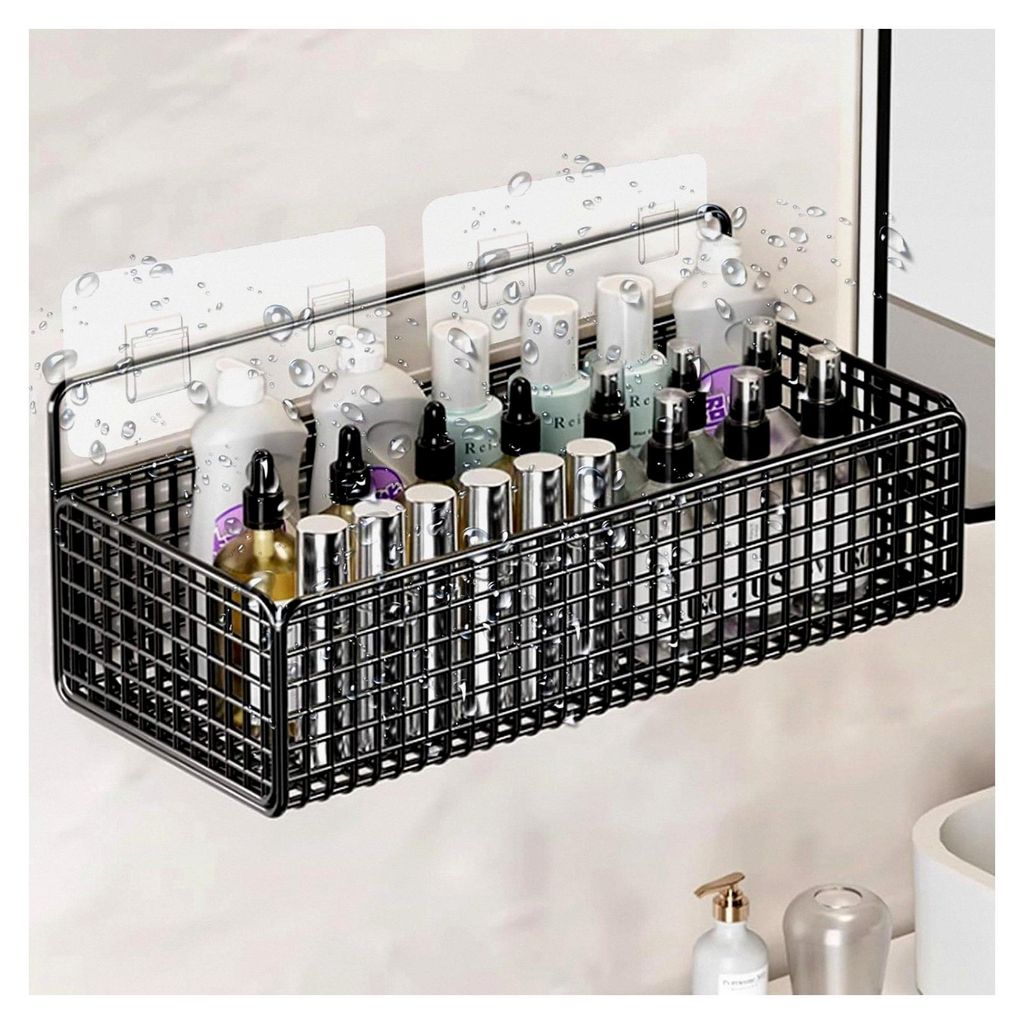 6 Stück transparente Klebehaken für Duschablagen, selbstklebend, wasserdicht, Doppelhaken für Badezimmer und Küche