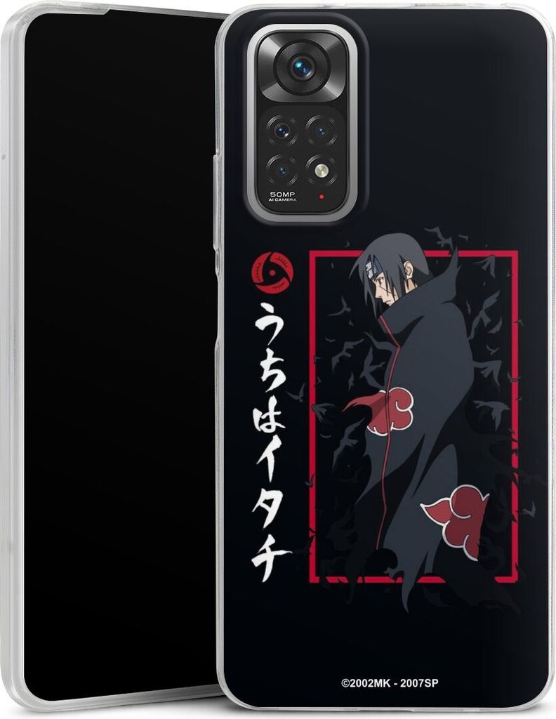 DeinDesign Slim Hülle für Xiaomi Redmi Note 11 4G Silikon Case Ultra Dünn Handyhülle Naruto Shippuden Offizielles Lizenzprodukt Itachi Uchiha