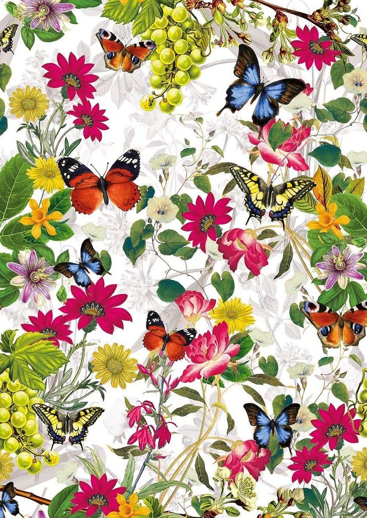 Geschirrtuch Wildblumenwiese Geschirrtücher Mitbringsel Geschenkidee Schmetterlinge