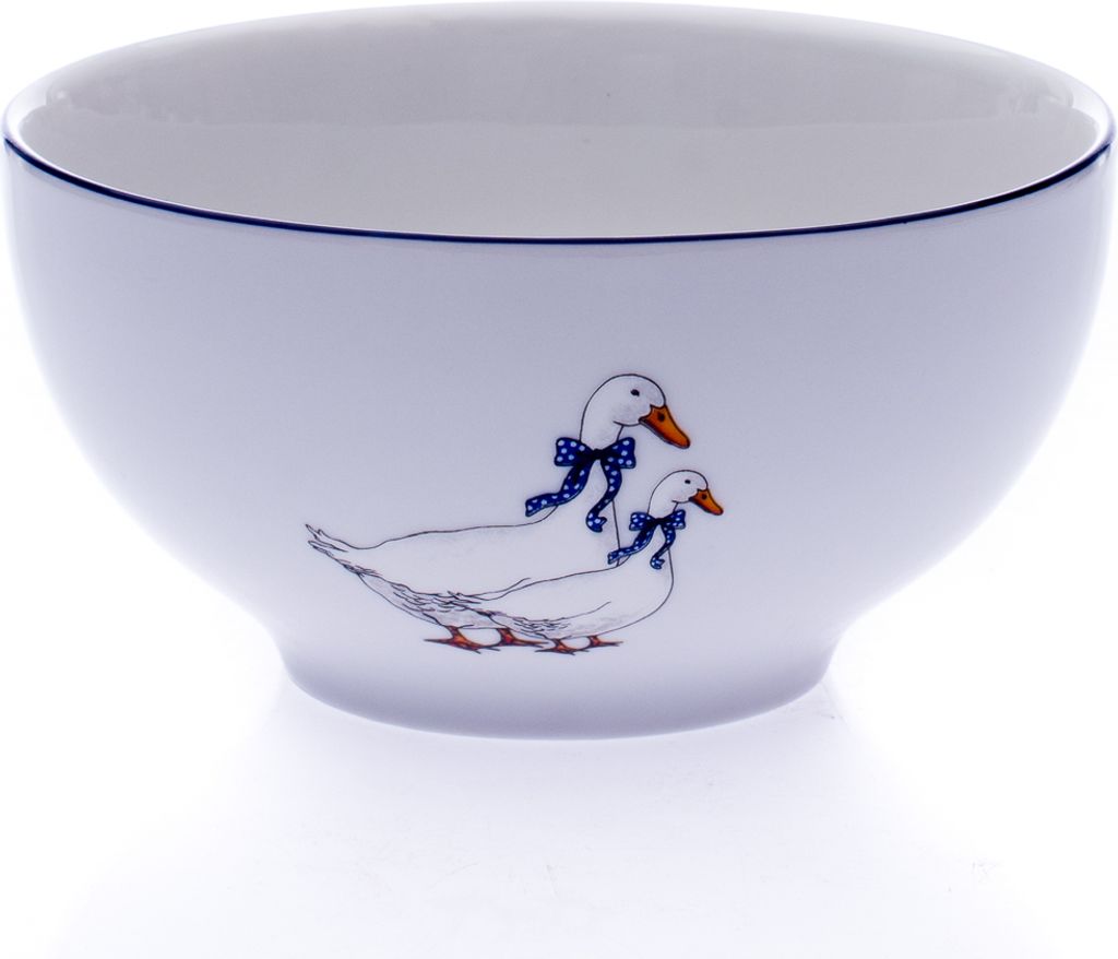 Thun 1794 Suppenschüssel, Gänse, Außendekor, 14,5 cm, Produktbild 