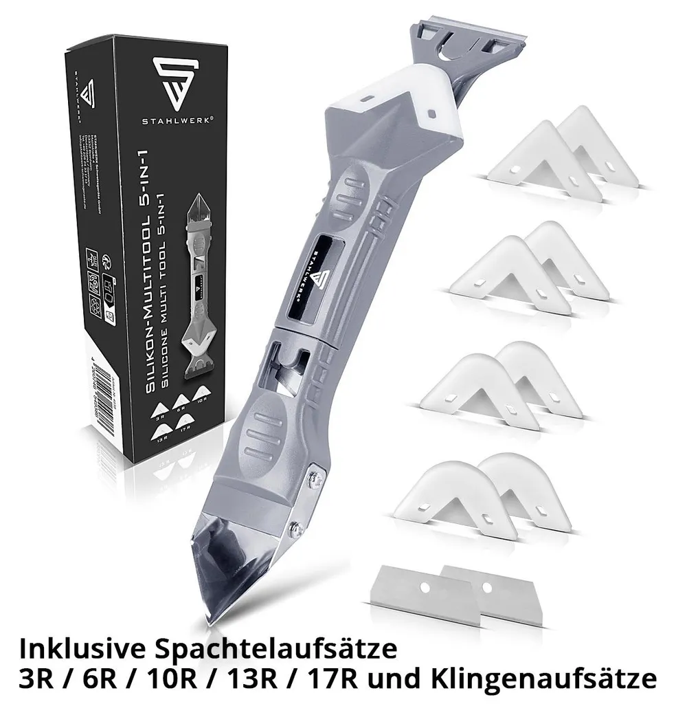 Pistolet à mastic pour joints d'étanchéité 600 ml avec spatule de pose